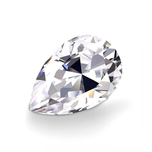 D Color VVS Clarity Super White Pear-Shaped Mozambique Diamond