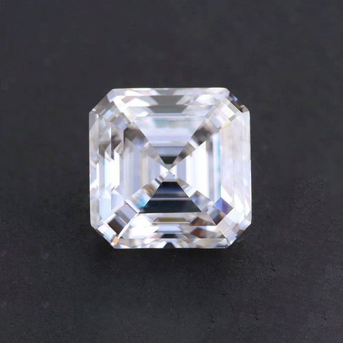 High-Quality D Color Super White Moissanite Loose Stone, Asscher Moissanite Ring Face Setting